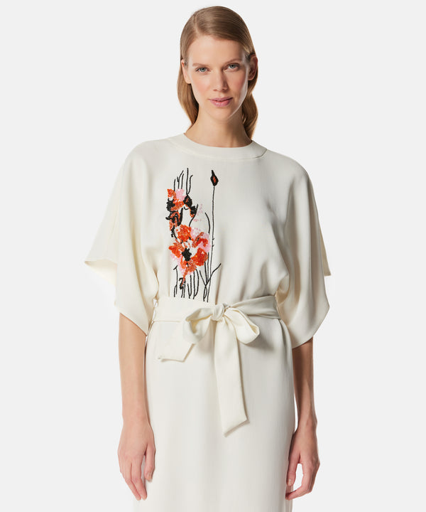 Machka Sequin-Embellished Midi Dress Ecru