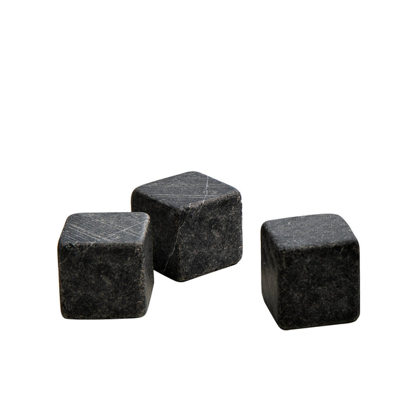 Chakra Ice Stone Set 2X2X2Cm Dark Grey