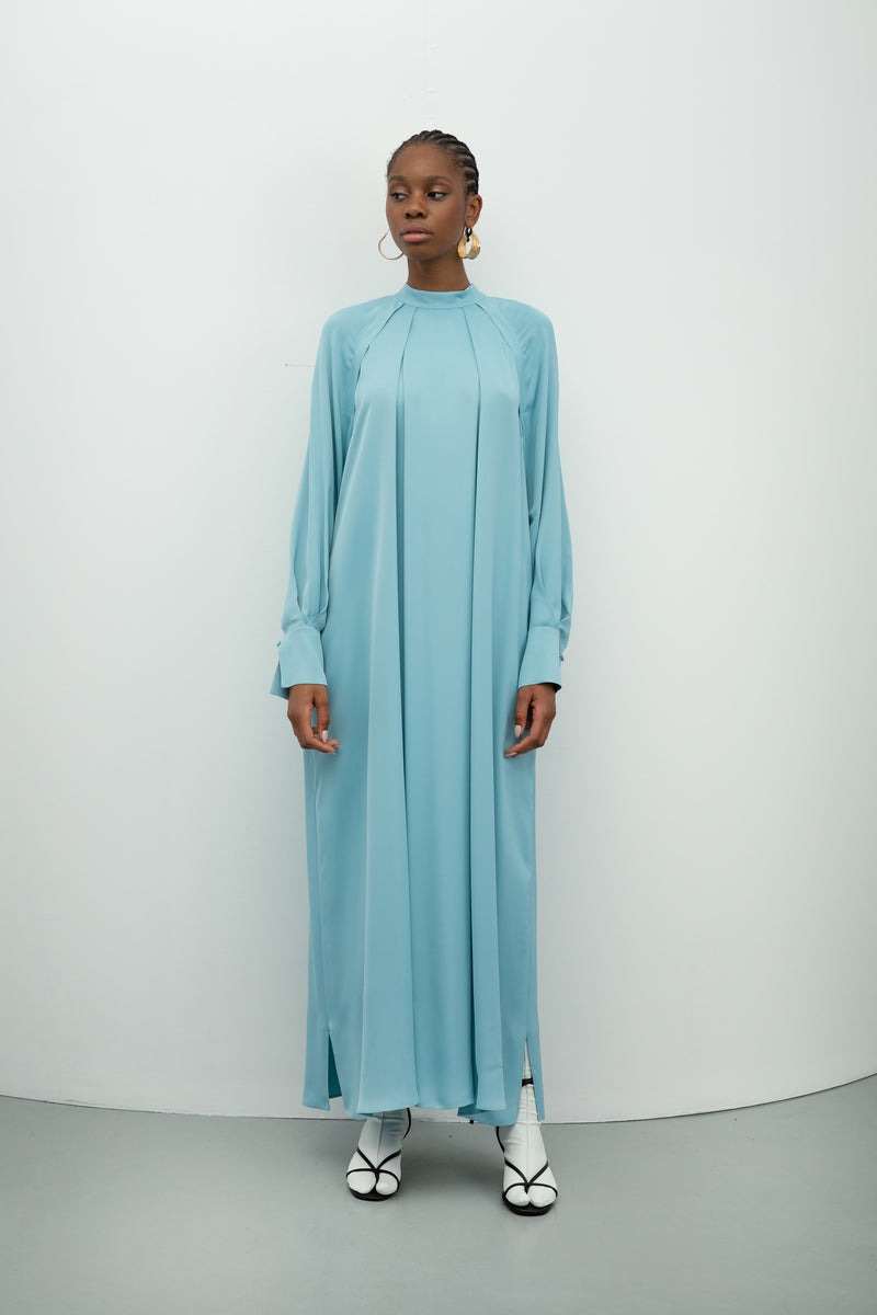 Baqa Long Sleeve Oversized Dress Blue