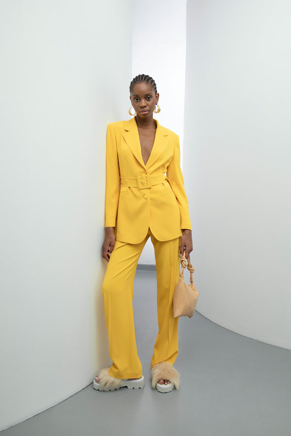 Baqa Straight Fit Trouser Yellow