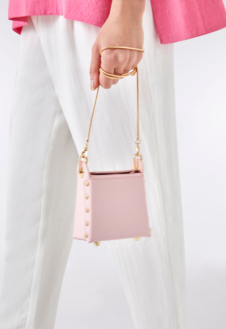 Choice Mini Magnetic Closure Bag Pink - Wardrobe Fashion