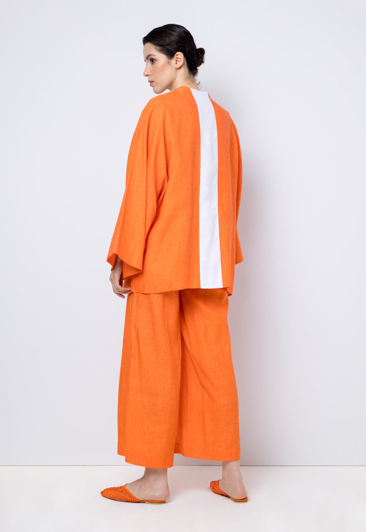 Choice Two-Toned Kimono Outerwear Orange