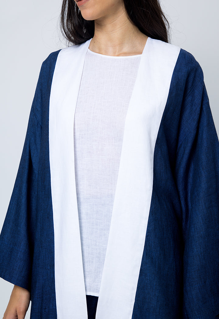 Choice Two-Toned Kimono Outerwear Blue