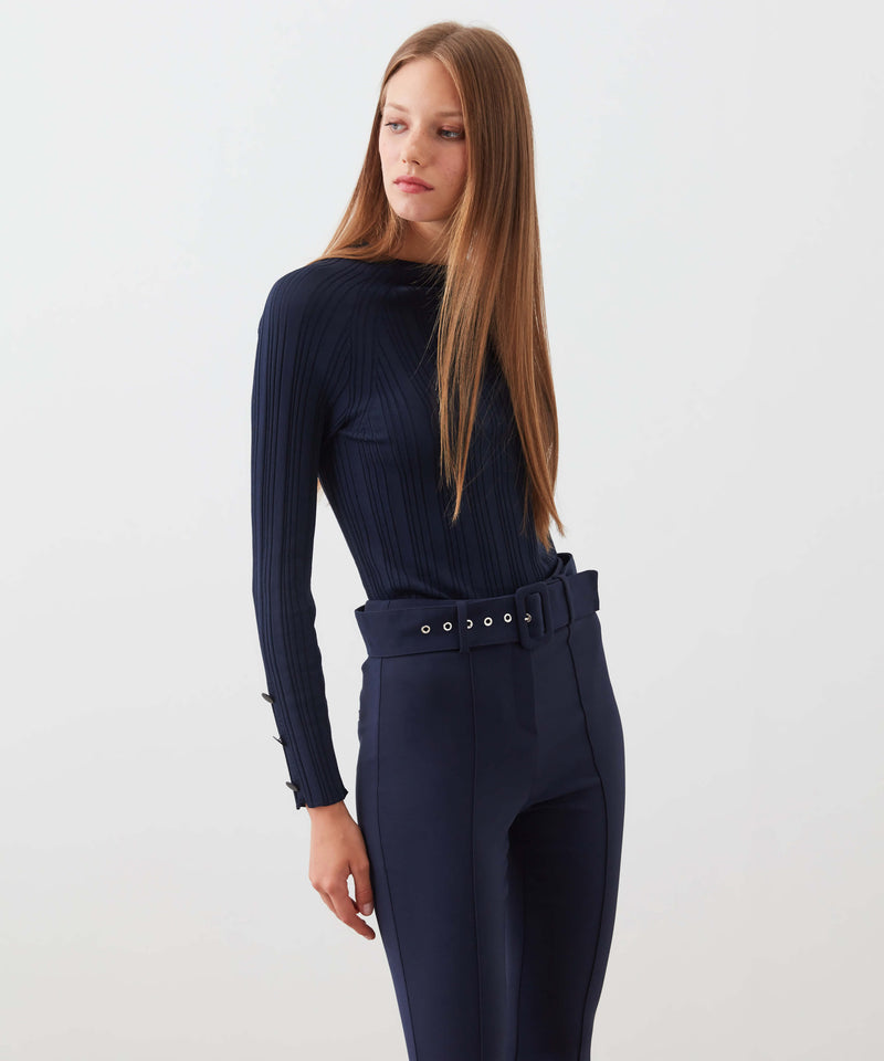 Ipekyol High Waist Trouser Navy Blue