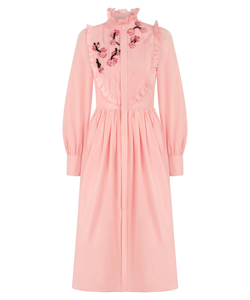 Machka Embellished Bib Midi Dress Pink
