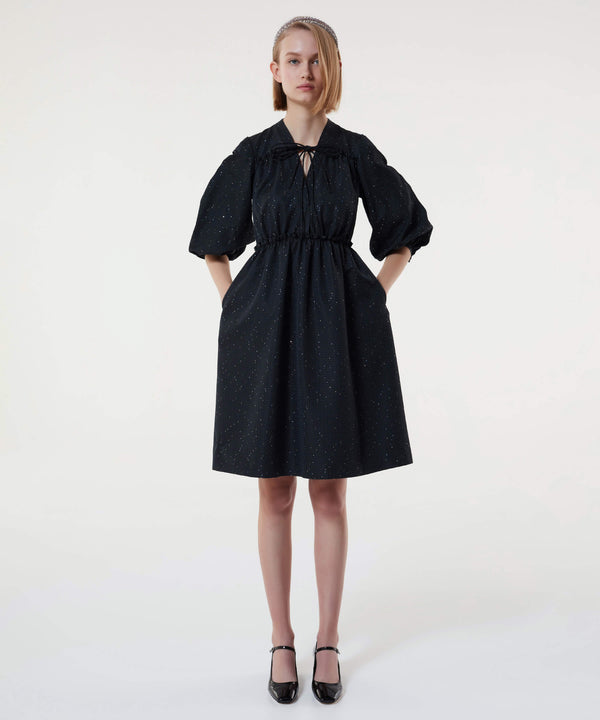 Machka Sequin-Embellished Short Dress Black
