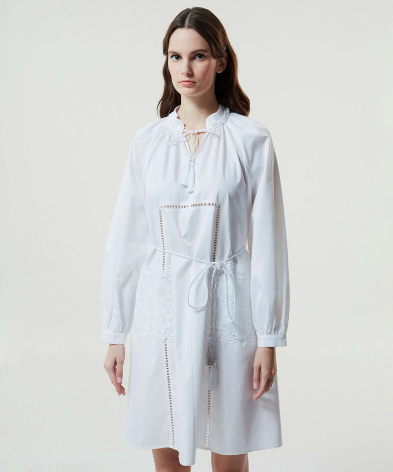 Machka Die-Cut Embroidered Dress White