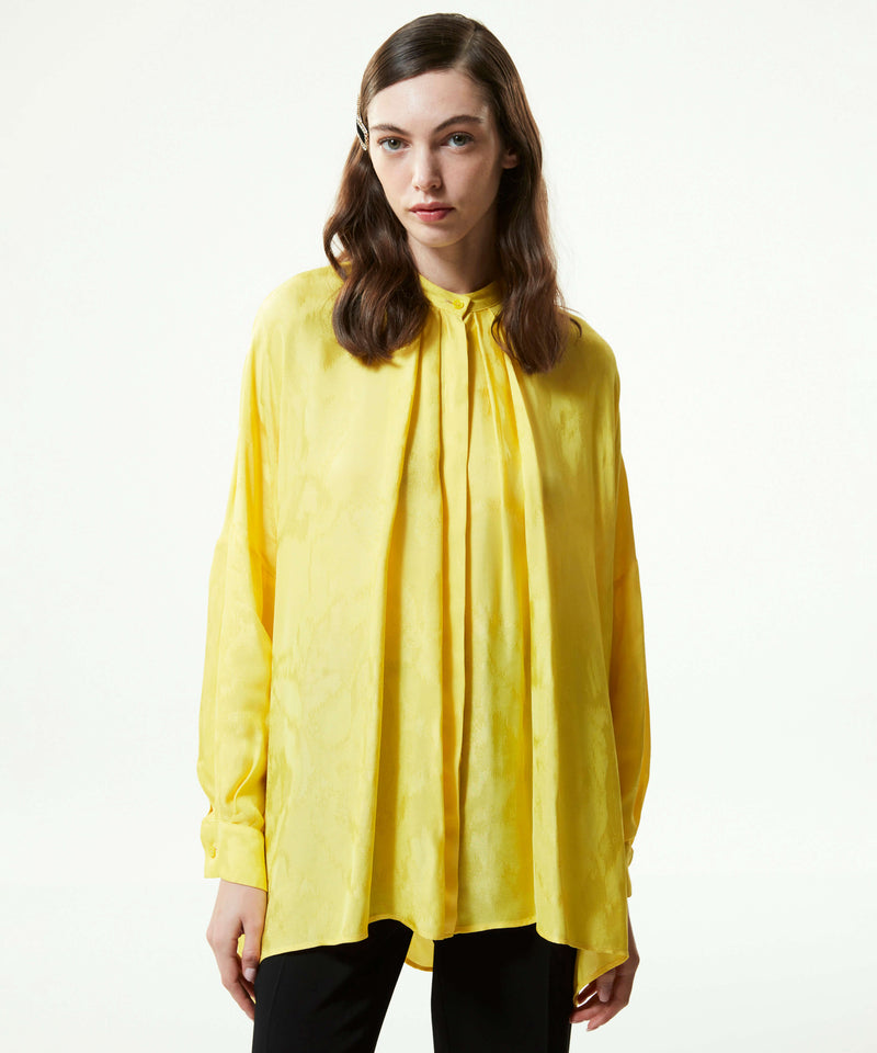 Machka Jacquard Print Oversize Blouse Yellow