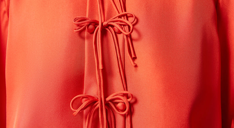 Machka Bow-Tie Detail Blouse Pomegranate