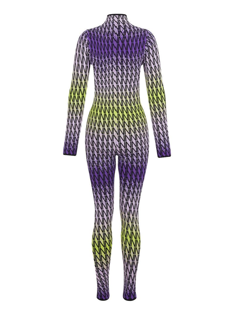 Nocturne Patterned Knitwear Jumpsuit Multi Color