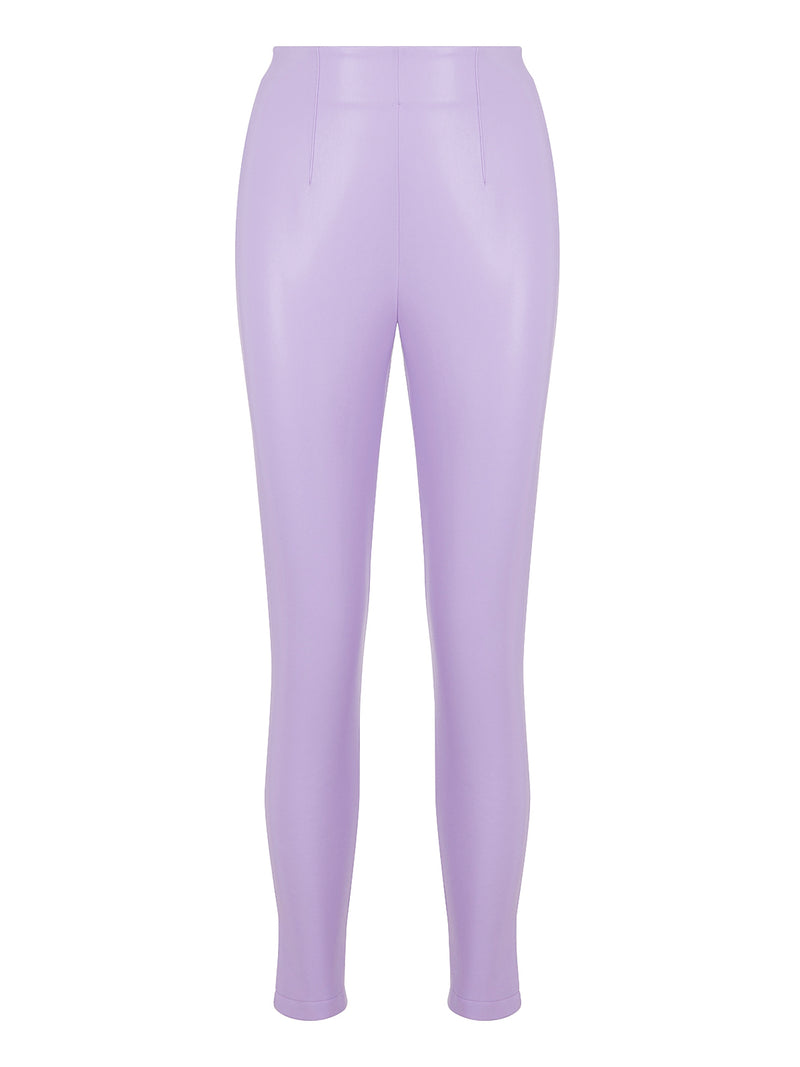 Nocturne Synthetic Leather Trousers Purple
