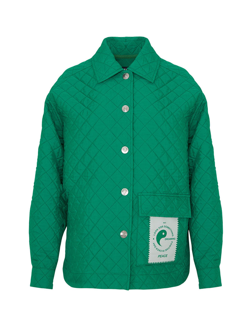 Nocturne Oversize Quilted Jacket Green