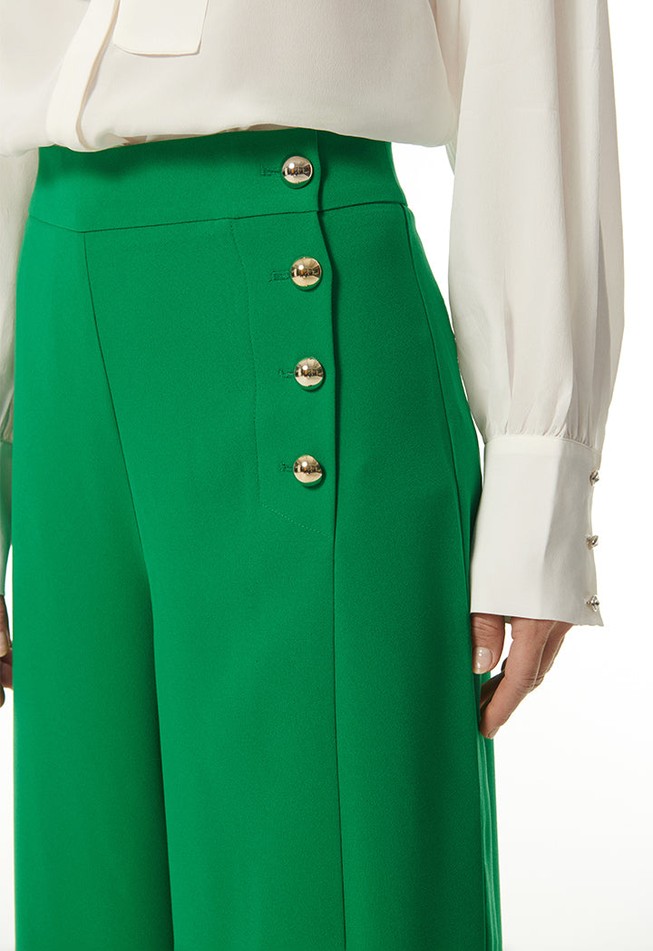 Choice Trousers With Metal Button Accessory Green