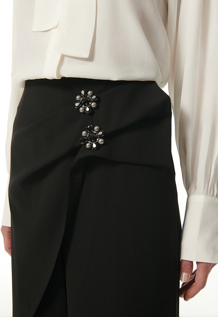 Choice Trouser With Embellished Detail Black