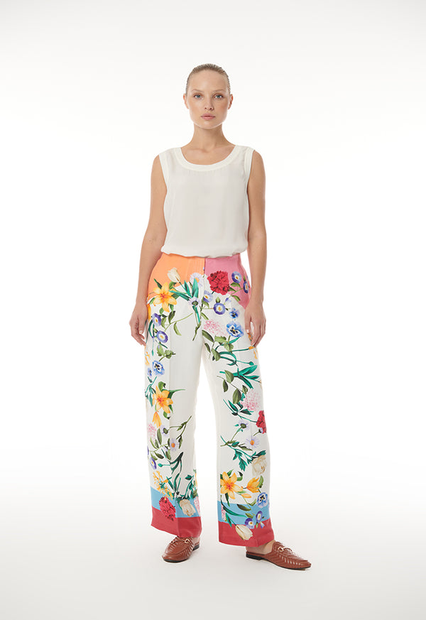 Choice Floral Multicolored Printed Straight Pants Multicolor