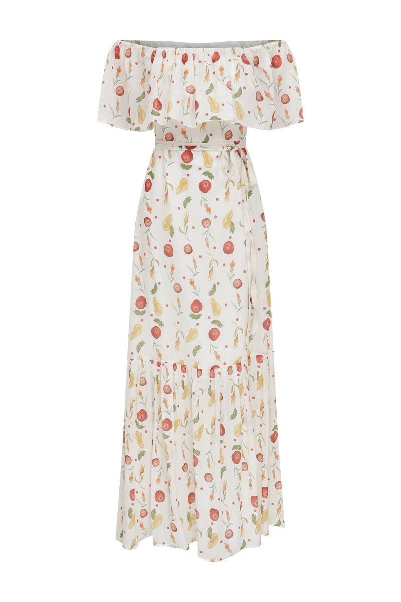 Roman Floral Printed Maxi Dress Multi Color