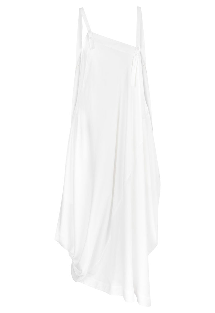 Nu Dress N/Sl White - Wardrobe Fashion