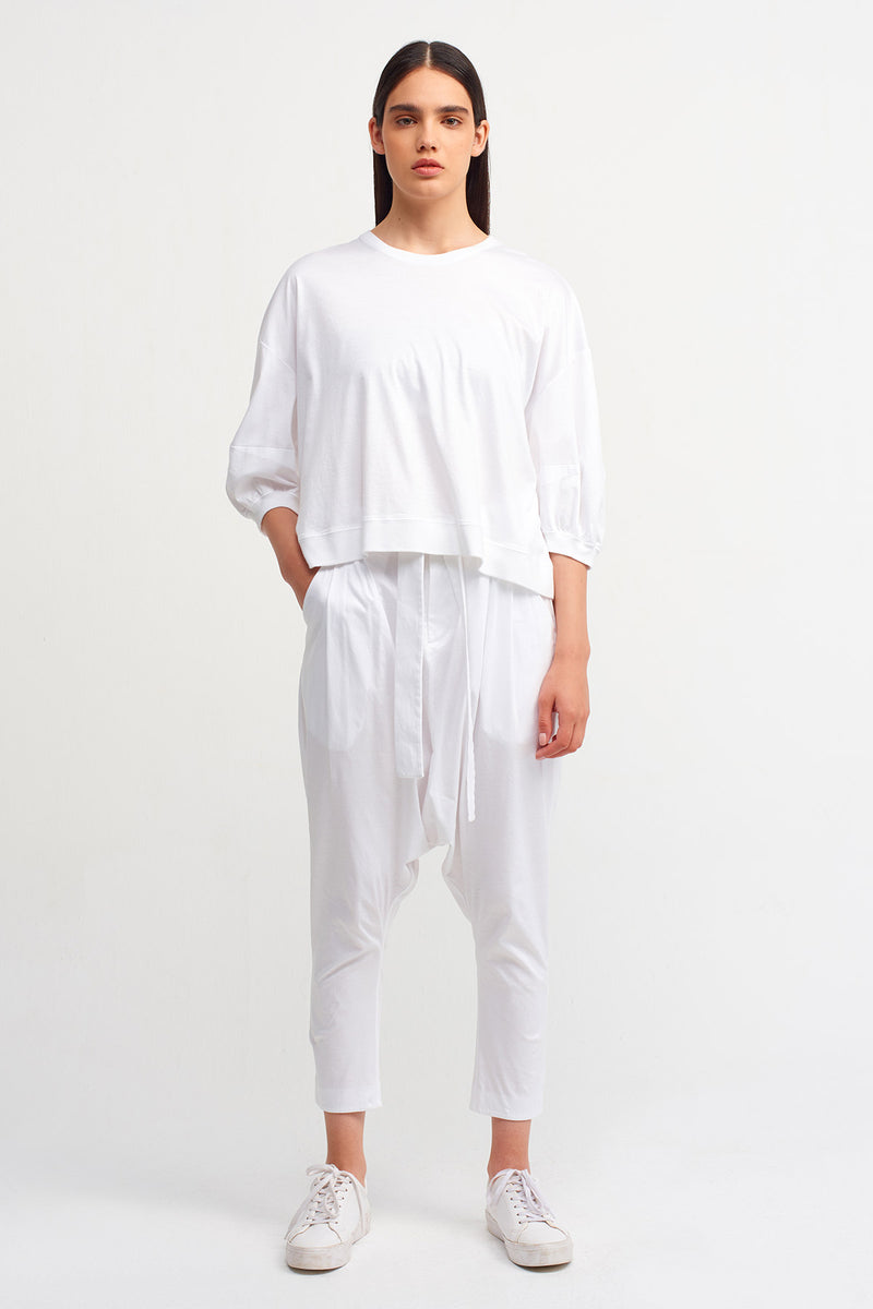 Nu 3/4 Sleeve T-Shirt Off White