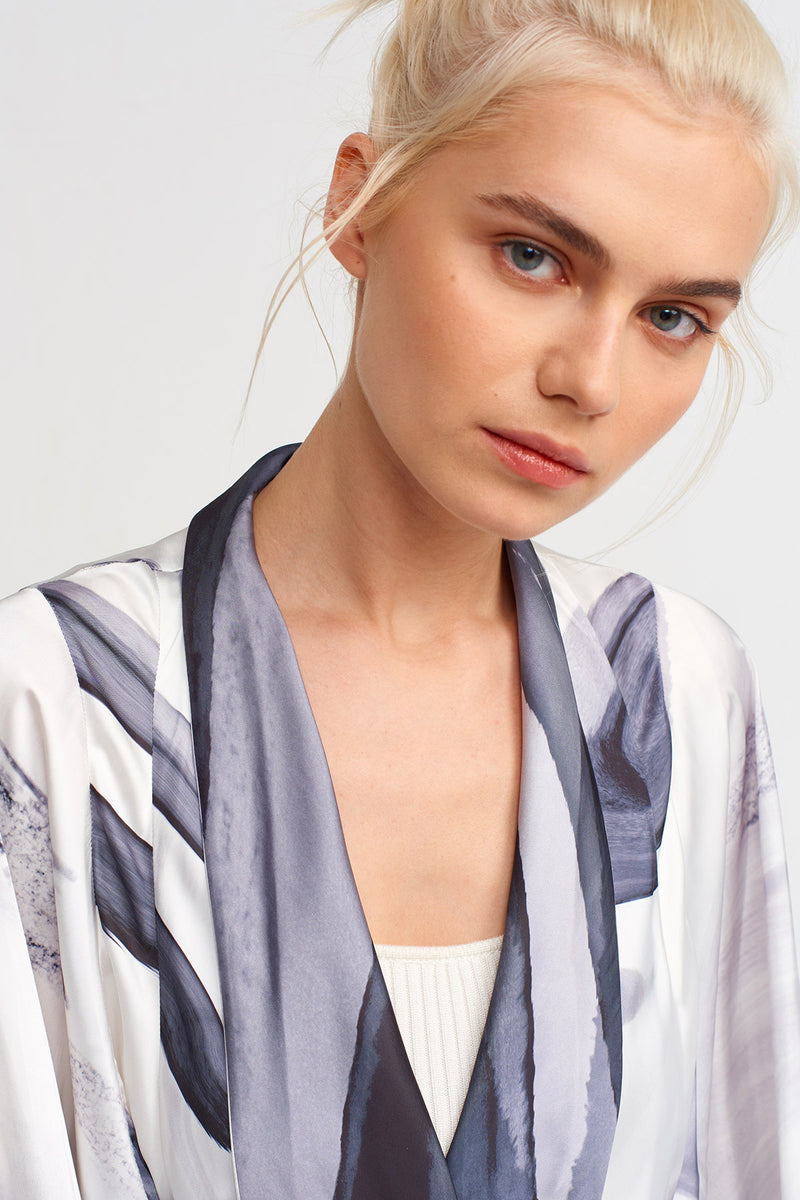 NU Printed Belted Outerwear Multicolor