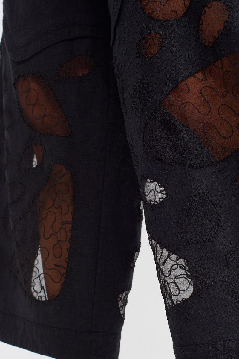 Nu Transparent Detail Trousers Black