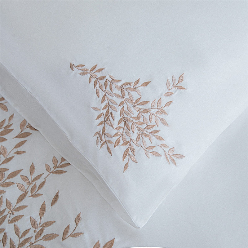 Chakra Bamboo Lovey Duvet Cover Set Dbl 200X220Cm Ecru