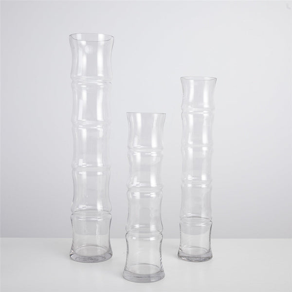 Chakra Glass Vase L 12X12X60X12Cm Transparent