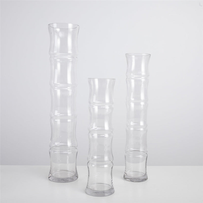 Chakra Glass Vase L 12X12X60X12Cm Transparent