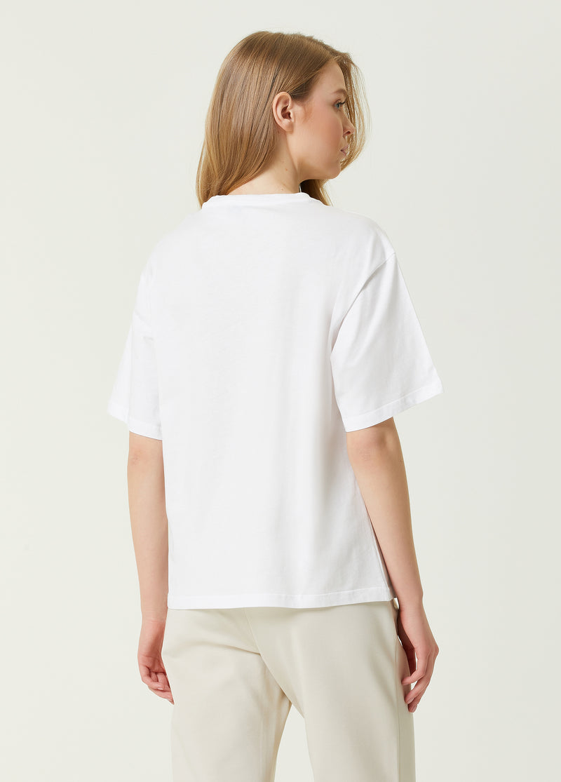 Beymen Club Crew Neck Stone Printed T-Shirt White